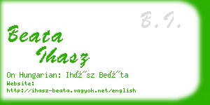 beata ihasz business card